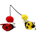 Toy Happy Bug Dangler Ladybug Pompom Multiple colours