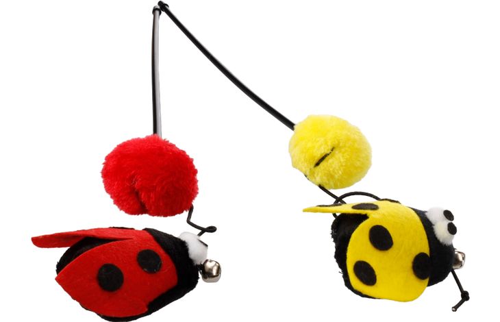Flamingo Toy Happy Bug Dangler Ladybug Pompom Multiple colours