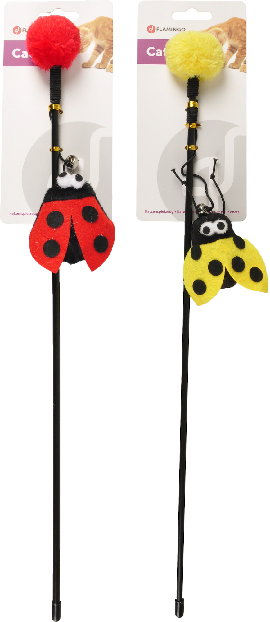 Flamingo Toy Happy Bug Dangler Ladybug Pompom Multiple colours