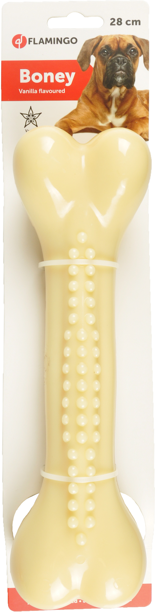 Flamingo Toy Boney Bone with vanilla flavour