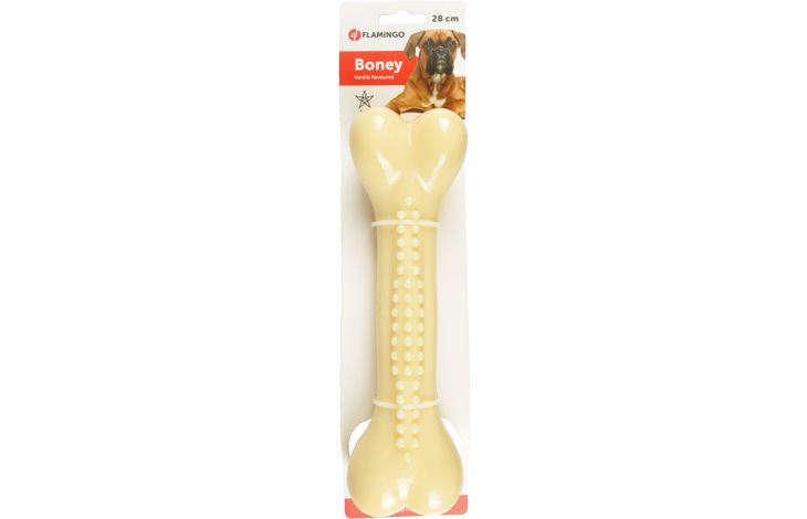 Flamingo Toy Boney Bone with vanilla flavour