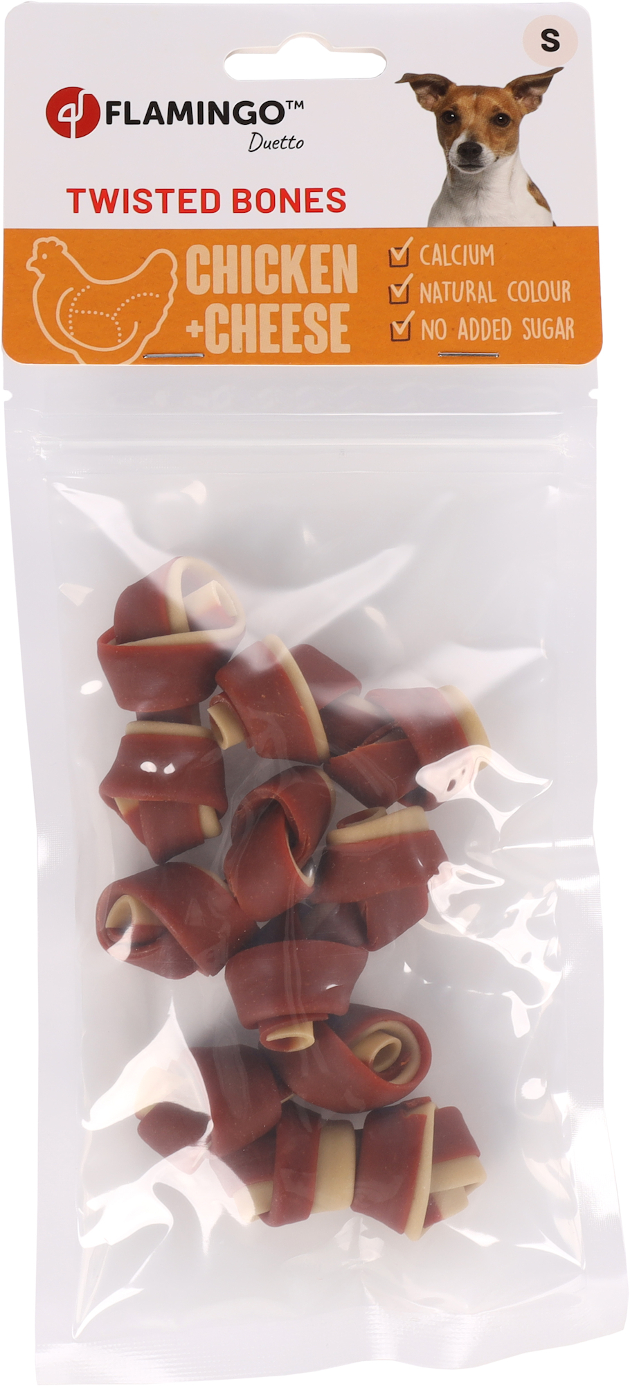 Flamingo Snacks Duetto Knotted Bone with chicken & Cheese 