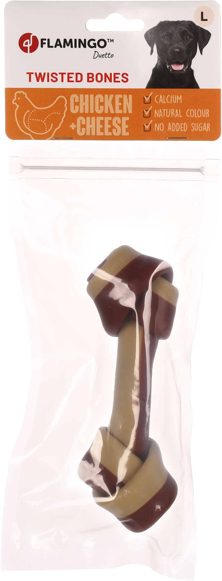Flamingo Snack Duetto Geknoopt Been met kip & Kaas 