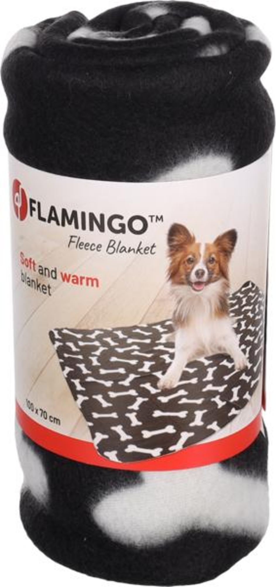 Flamingo Blanket Milda Rectangle Black