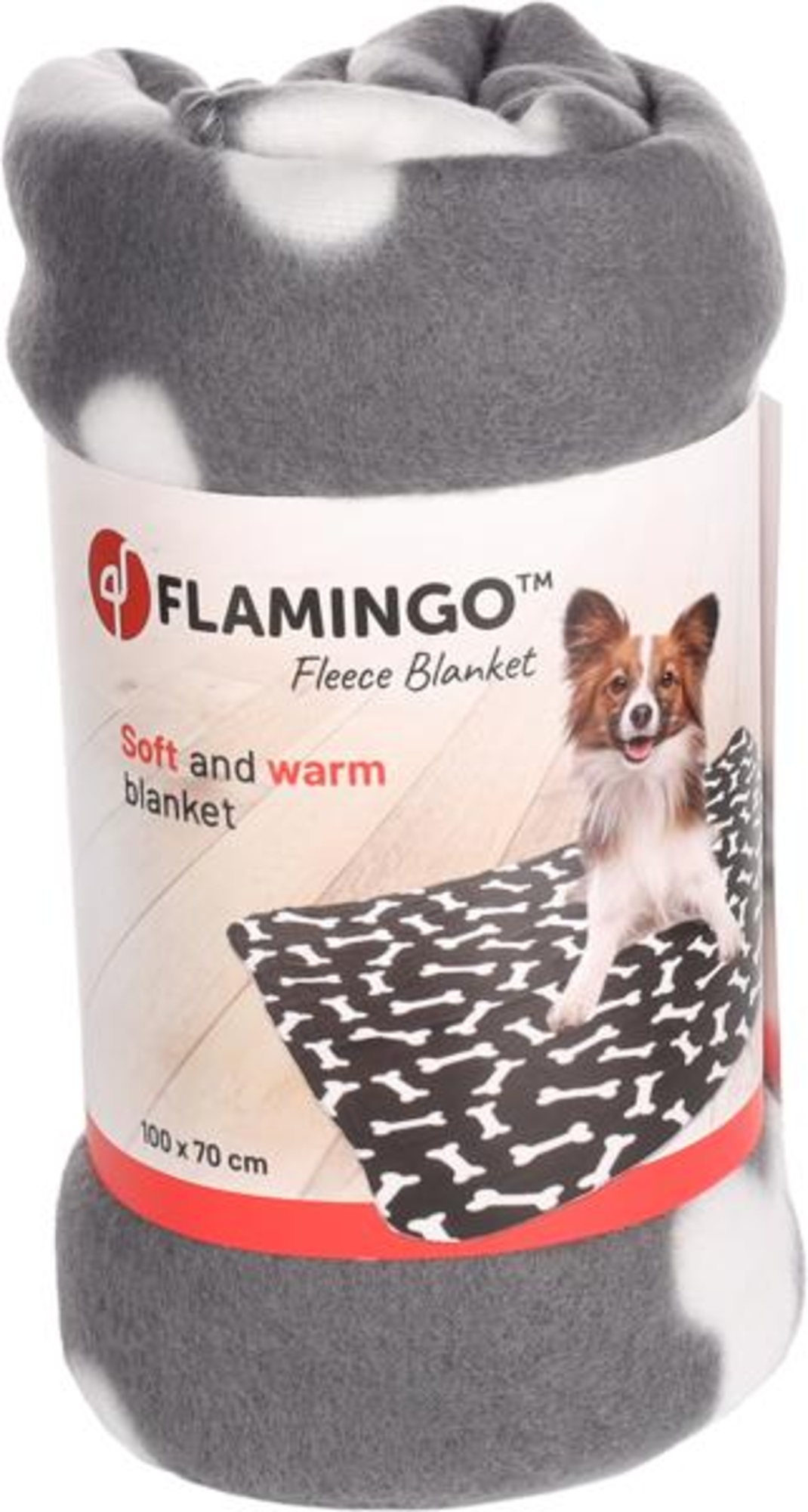 Flamingo Blanket Milda Rectangle Grey