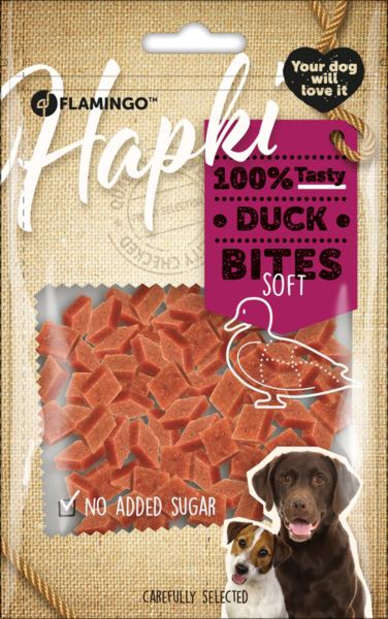 Flamingo Snack Hapki Zachte stukjes met eend 