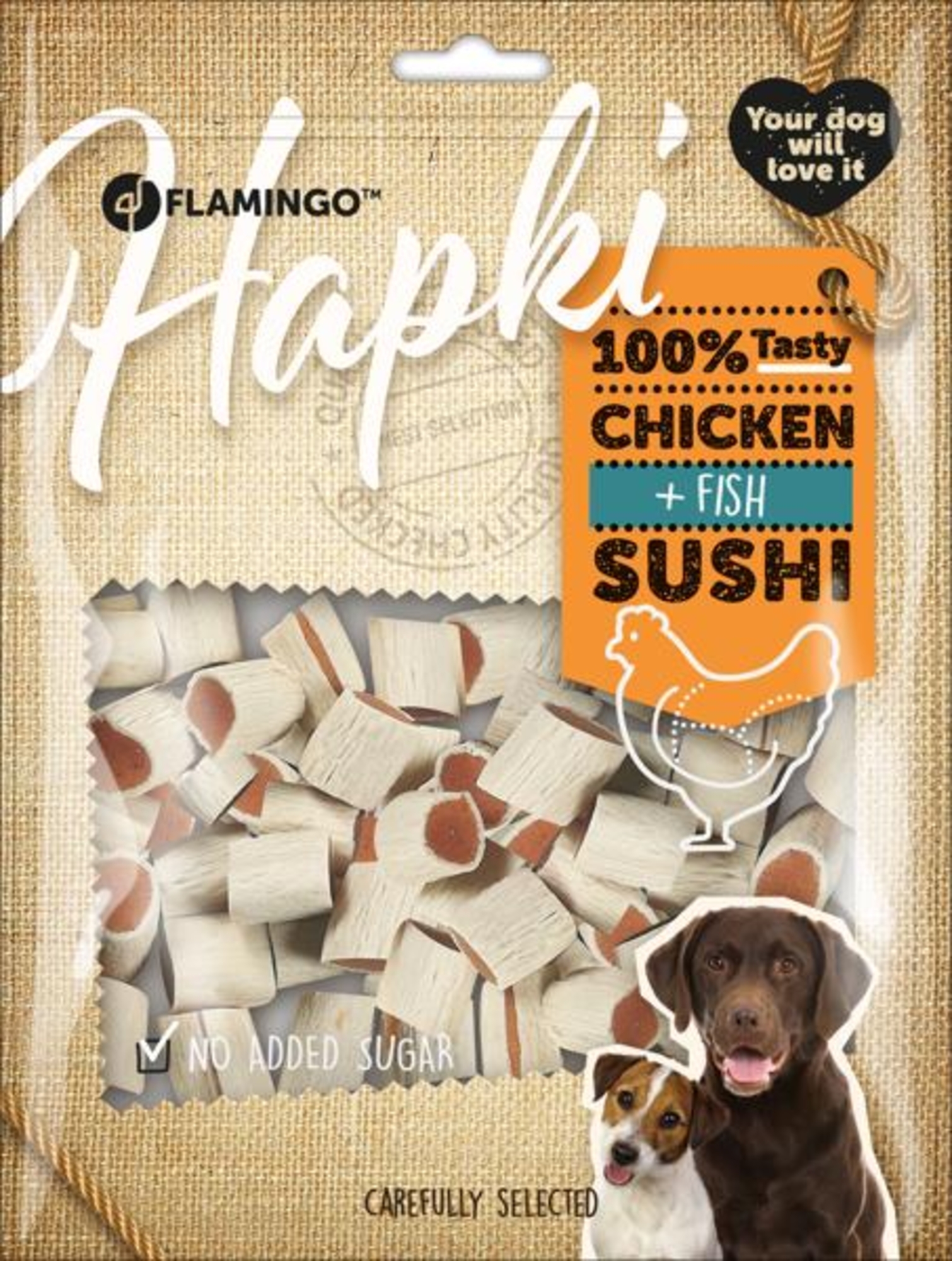 Flamingo Snacks Hapki Sushi rolls with chicken & Fish 