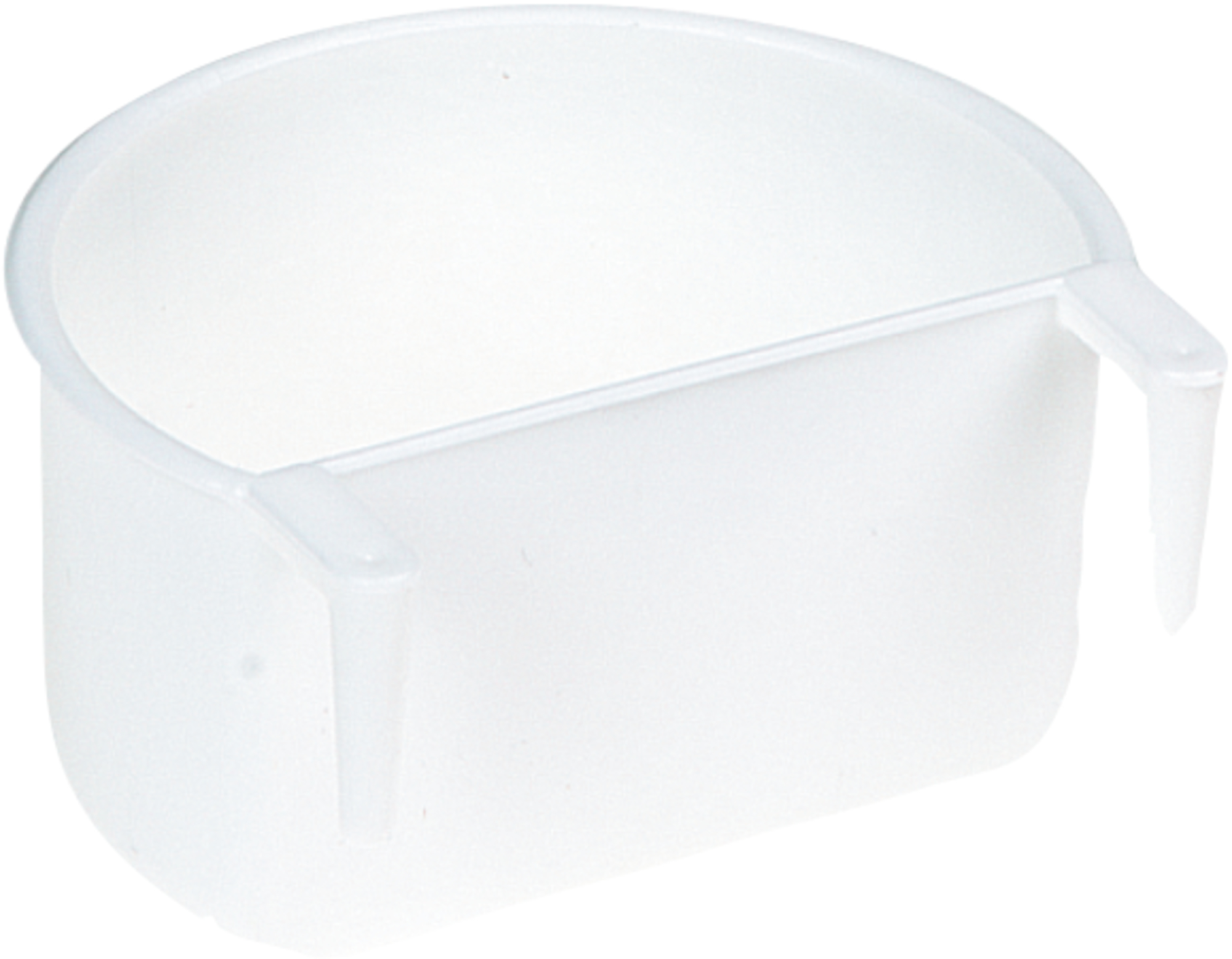 Flamingo Seed and water cup Ziff Half round White