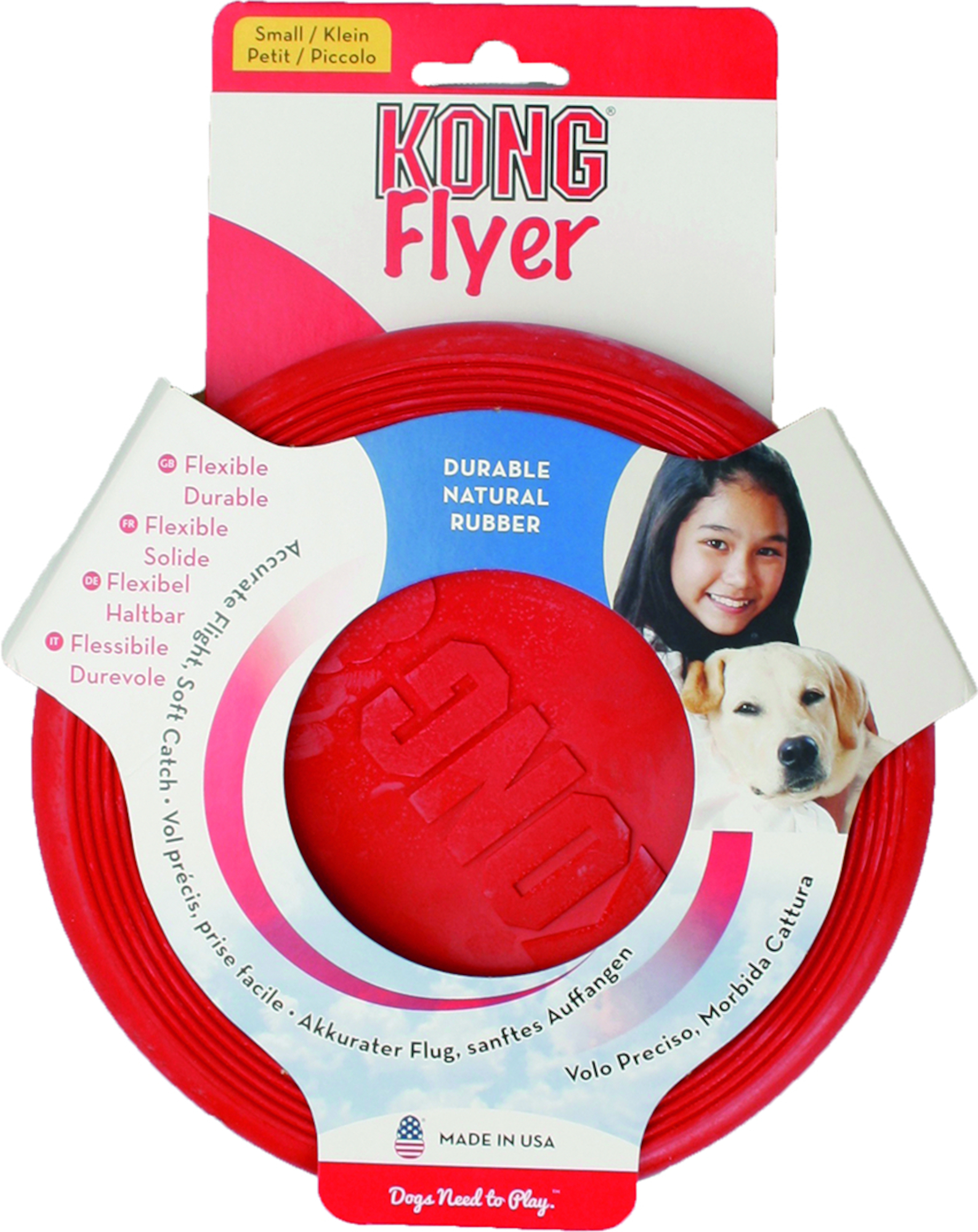 Kong Toy Flyer Red Frisbee 1030815 Flamingo Pet Products