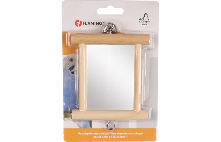 Flamingo Parkietenspeelgoed Alice Spiegel  Bruin