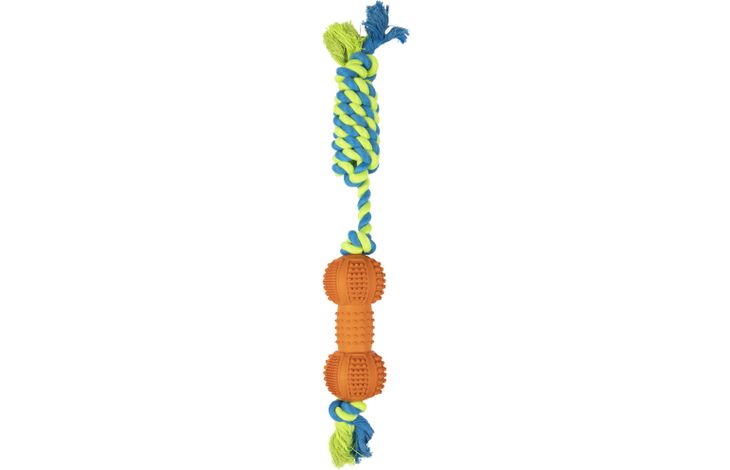 Flamingo Toy Ruffus Dumbbell Twist with rope Multiple colours
