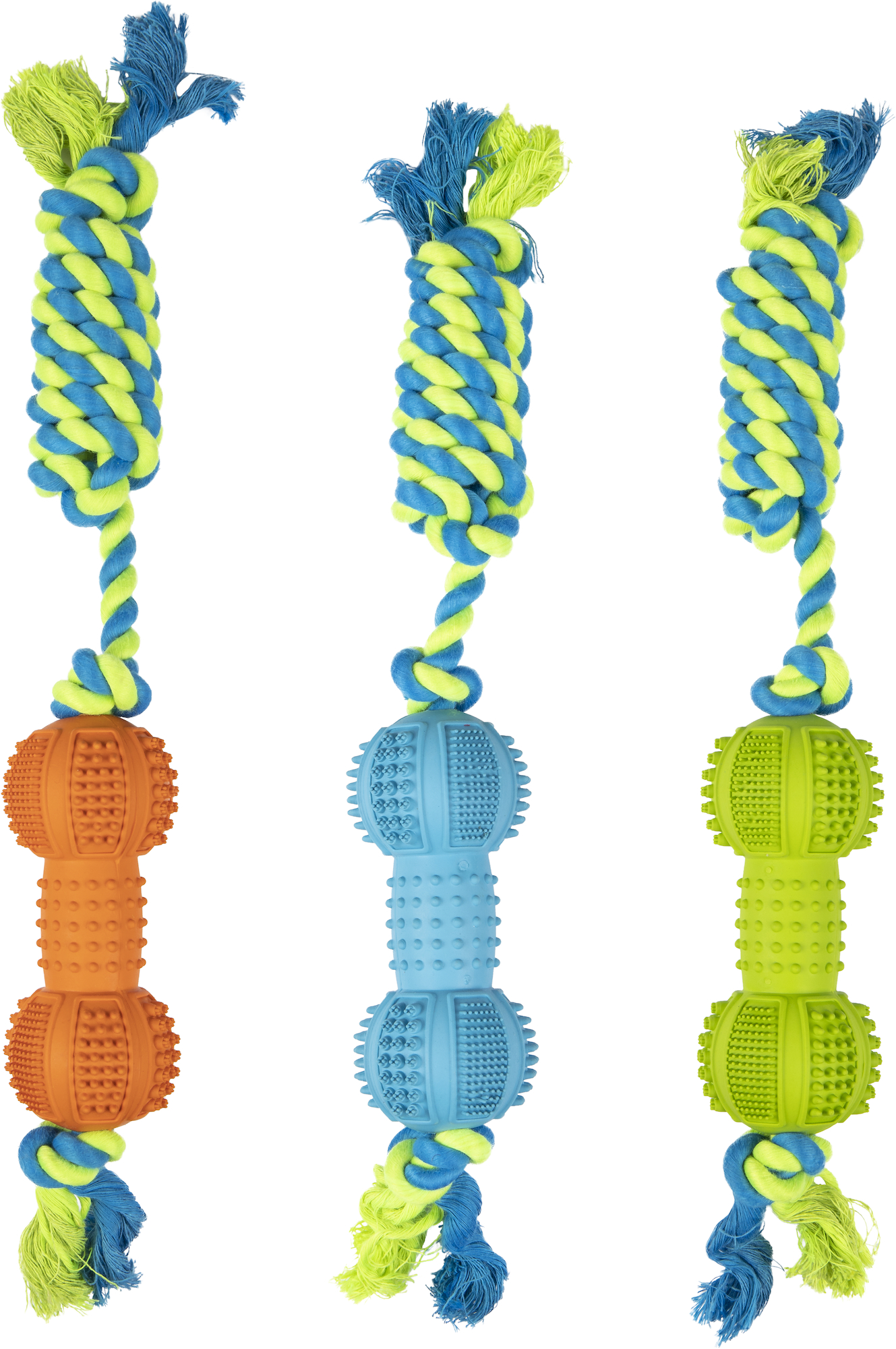 Flamingo Toy Ruffus Dumbbell Twist with rope Multiple colours
