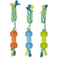 Flamingo Toy Ruffus Dumbbell Twist with rope Multiple colours