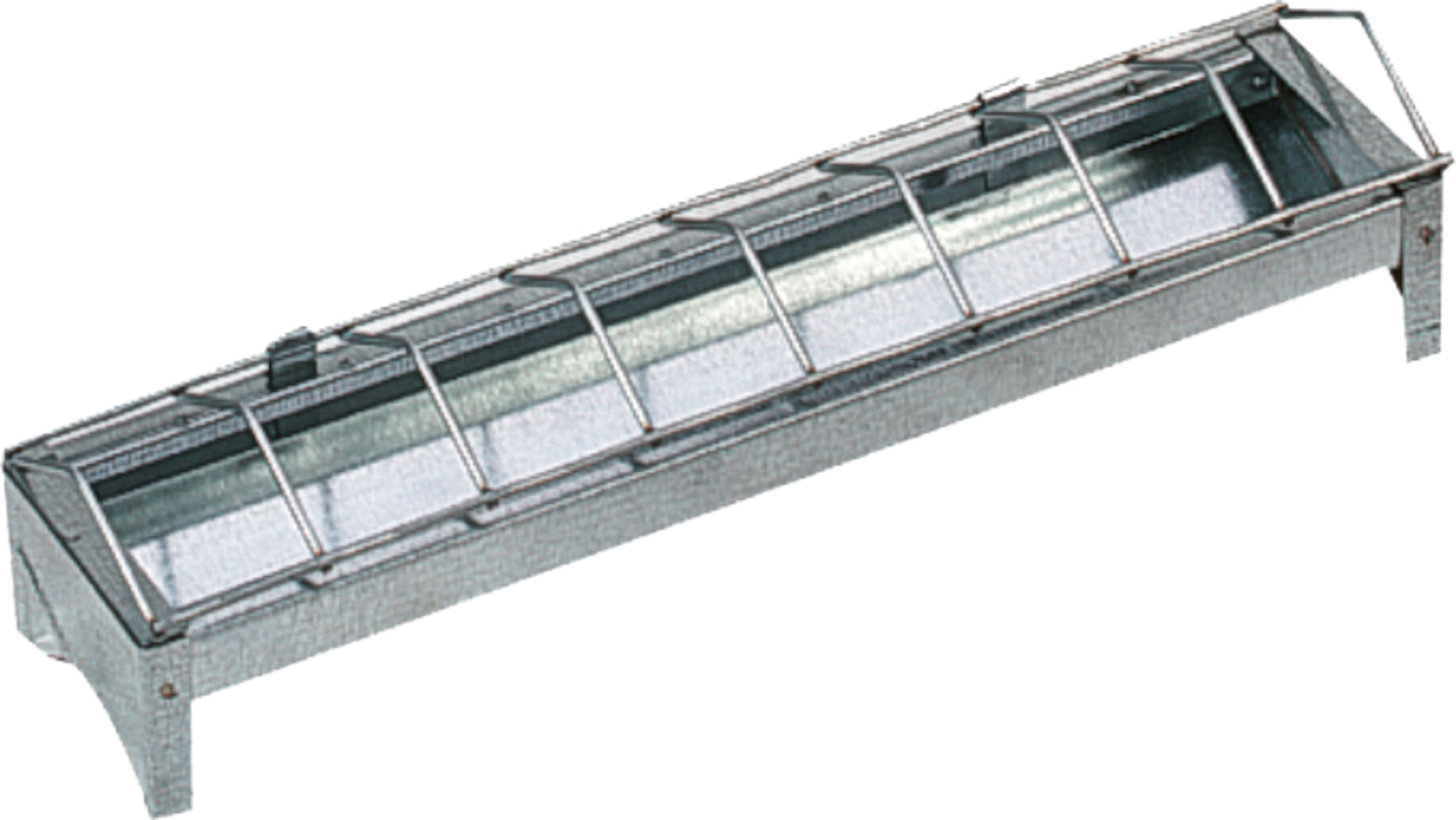 Flamingo Futtertrog Küken Herka Rechteck Silber