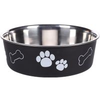 Flamingo Eet- en drinkpot Kena Rond Zwart & Zilver