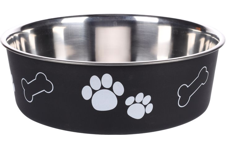 Flamingo Eet- en drinkpot Kena Rond Zwart & Zilver