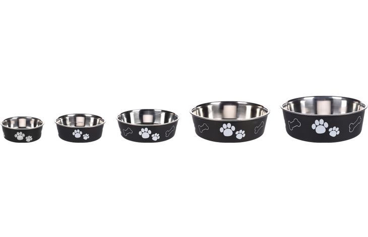 Flamingo Eet- en drinkpot Kena Rond Zwart & Zilver