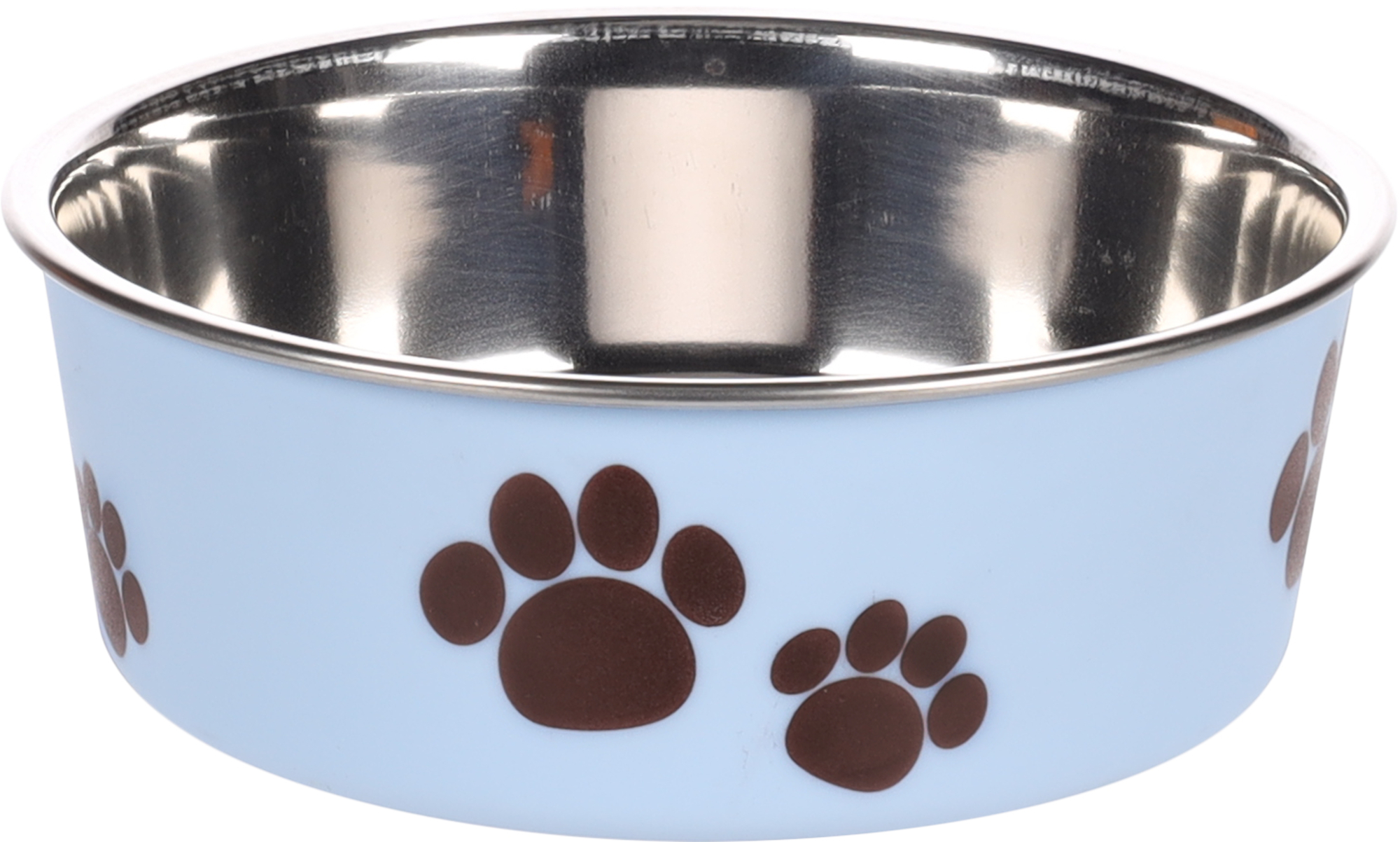 Flamingo Eet- en drinkpot Kena Rond Lichtblauw & Zilver