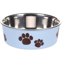 Flamingo Eet- en drinkpot Kena Rond Lichtblauw & Zilver