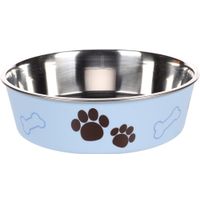 Flamingo Eet- en drinkpot Kena Rond Lichtblauw & Zilver