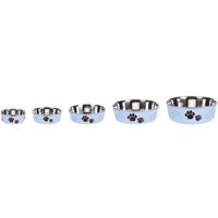 Flamingo Eet- en drinkpot Kena Rond Lichtblauw & Zilver