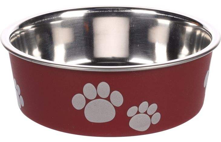 Flamingo Eet- en drinkpot Kena Rond Bordeaux & Zilver