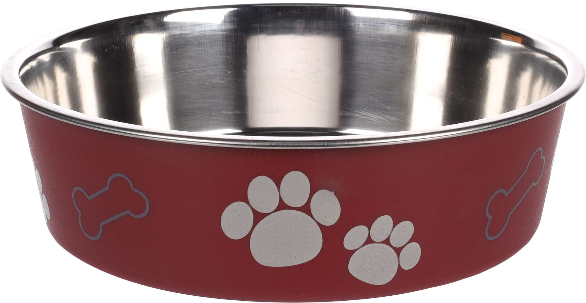 Flamingo Eet- en drinkpot Kena Rond Bordeaux & Zilver