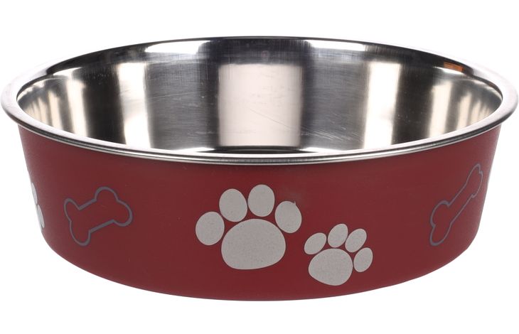 Flamingo Eet- en drinkpot Kena Rond Bordeaux & Zilver