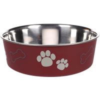 Flamingo Eet- en drinkpot Kena Rond Bordeaux & Zilver