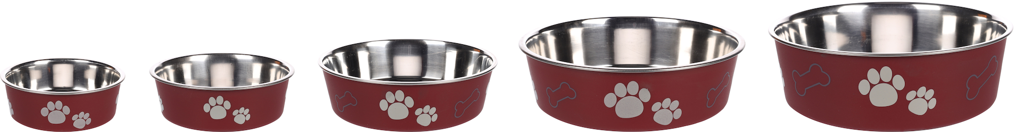 Flamingo Eet- en drinkpot Kena Rond Bordeaux & Zilver