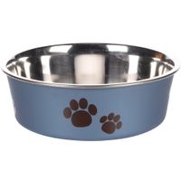 Flamingo Eet- en drinkpot Kena Rond Metaalblauw & Zilver