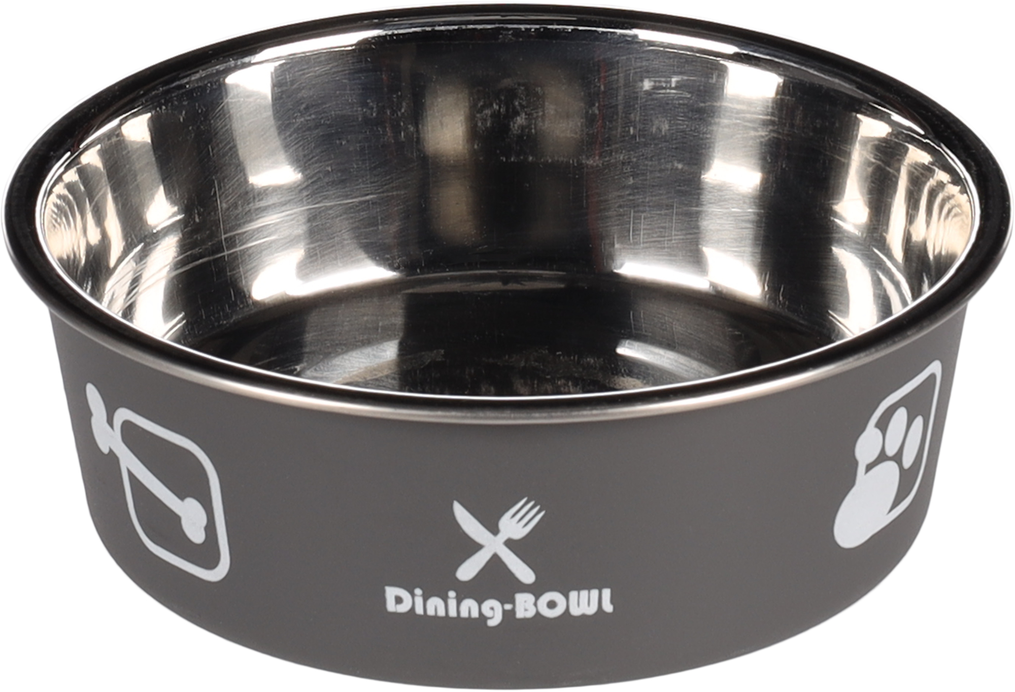 Flamingo Eet- en drinkpot Kena Rond Antraciet & Zilver