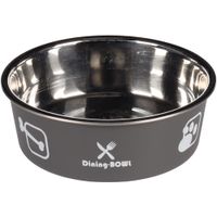 Flamingo Eet- en drinkpot Kena Rond Antraciet & Zilver