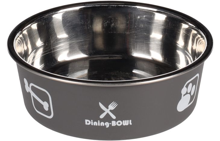 Flamingo Eet- en drinkpot Kena Rond Antraciet & Zilver