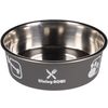 Feeding and drinking bowl Kena Round Anthracite & Silver