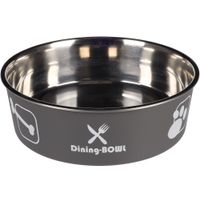 Flamingo Eet- en drinkpot Lena Rond Antraciet & Zilver