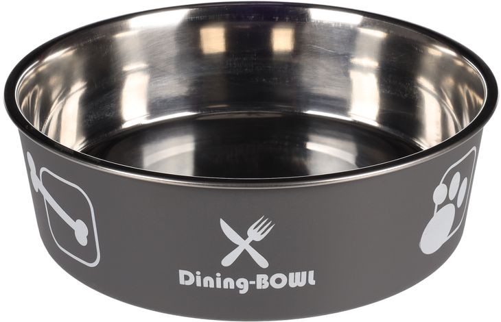 Flamingo Eet- en drinkpot Lena Rond Antraciet & Zilver