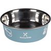 Feeding and drinking bowl Kena Round Blue-grey & Silver