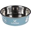 Feeding and drinking bowl Kena Round Blue-grey & Silver