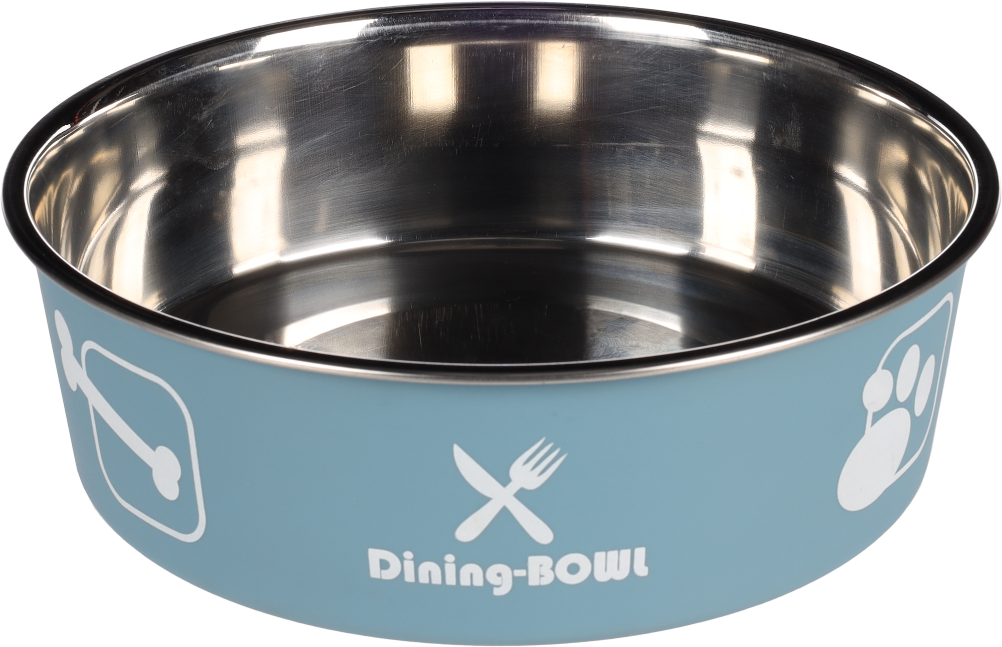 Flamingo Eet- en drinkpot Kena Rond Blauwgrijs & Zilver