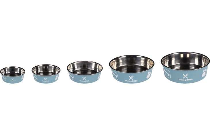 Flamingo Eet- en drinkpot Kena Rond Blauwgrijs & Zilver