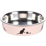 Feeding and drinking bowl Kena Pink - Stainless steel
