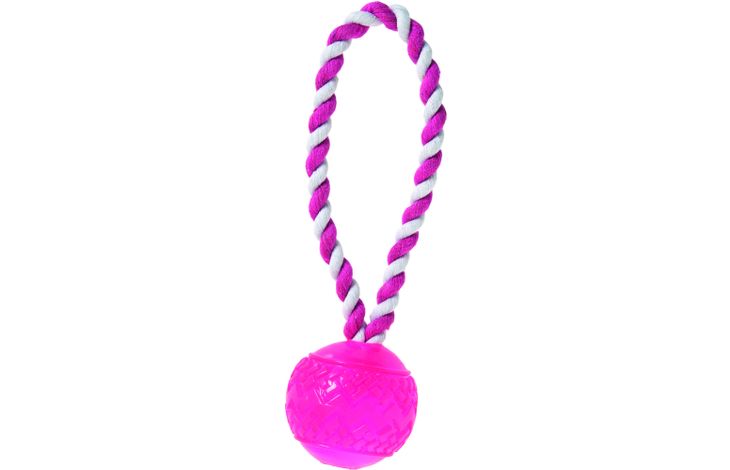 Flamingo Toy Missy Tug rope with ball Multiple colours