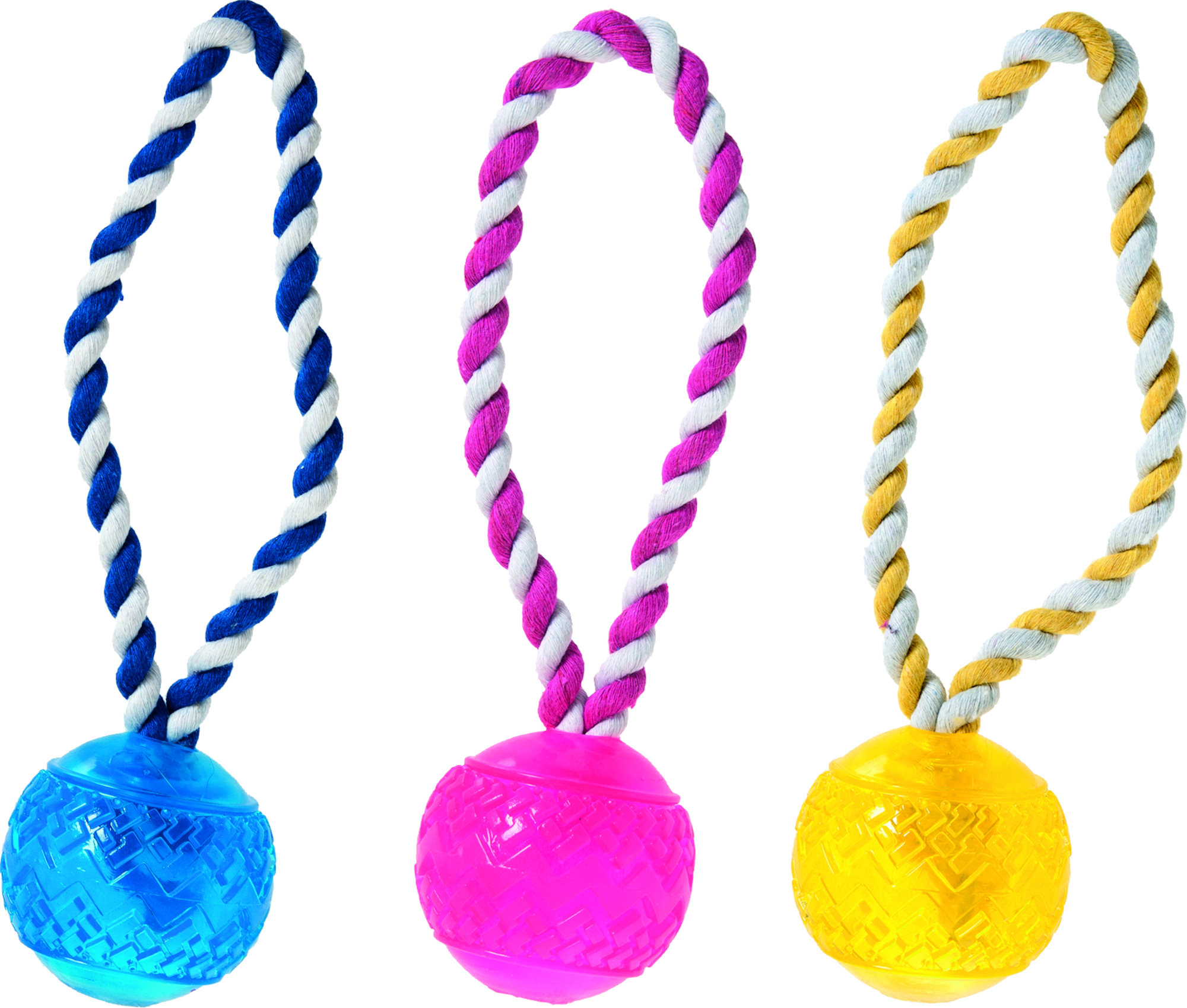 Flamingo Toy Missy Tug rope with ball Multiple colours