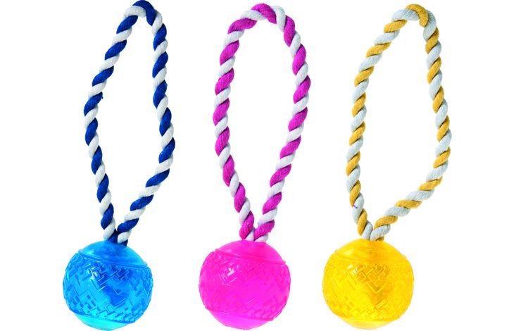 Flamingo Toy Missy Tug rope with ball Multiple colours