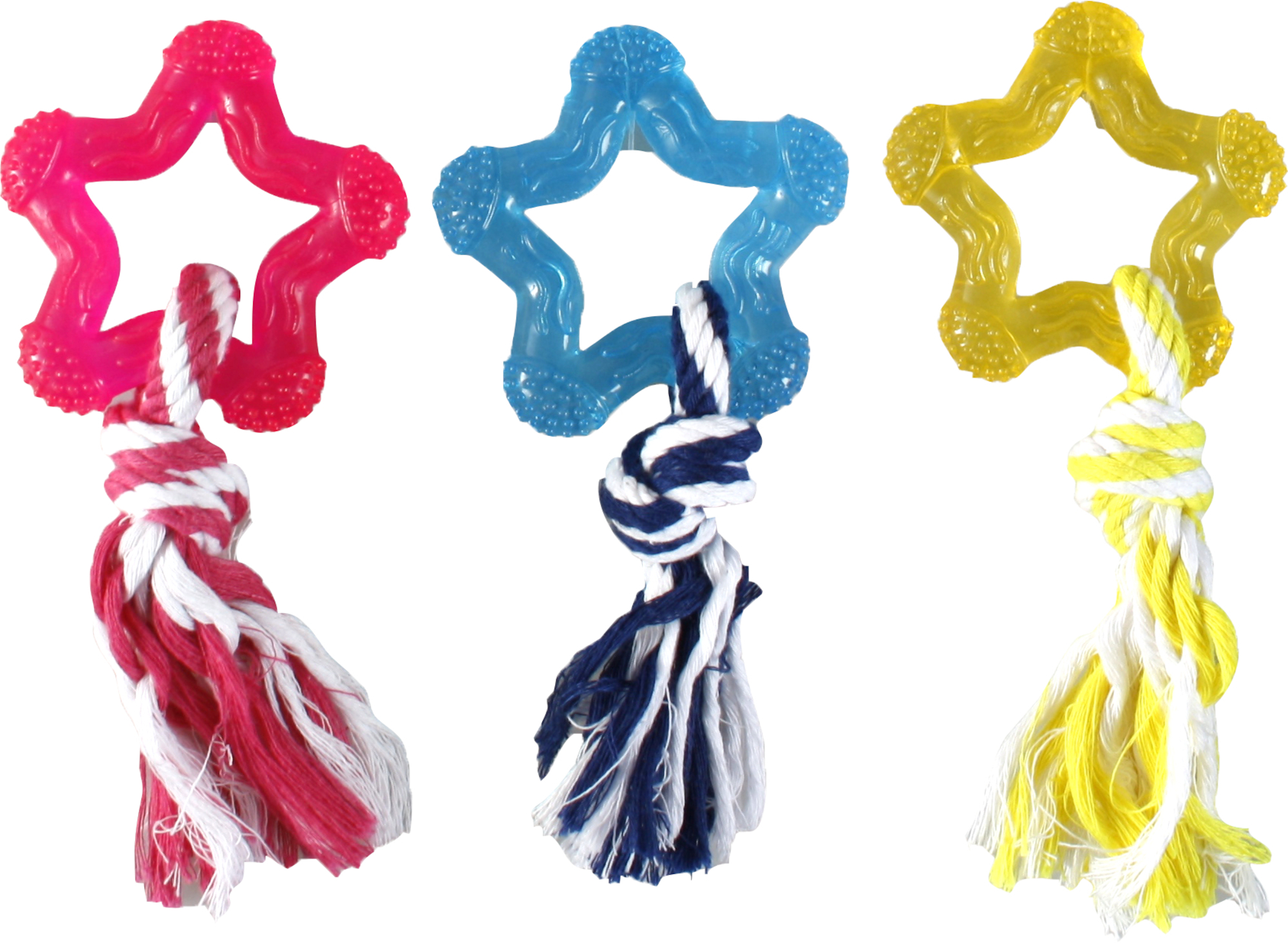 Flamingo Speelgoed Wedda Ster met touw Meerdere kleuren