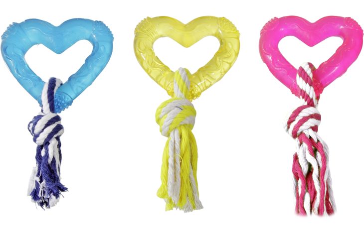Flamingo Toy Wedda Heart with rope Multiple colours