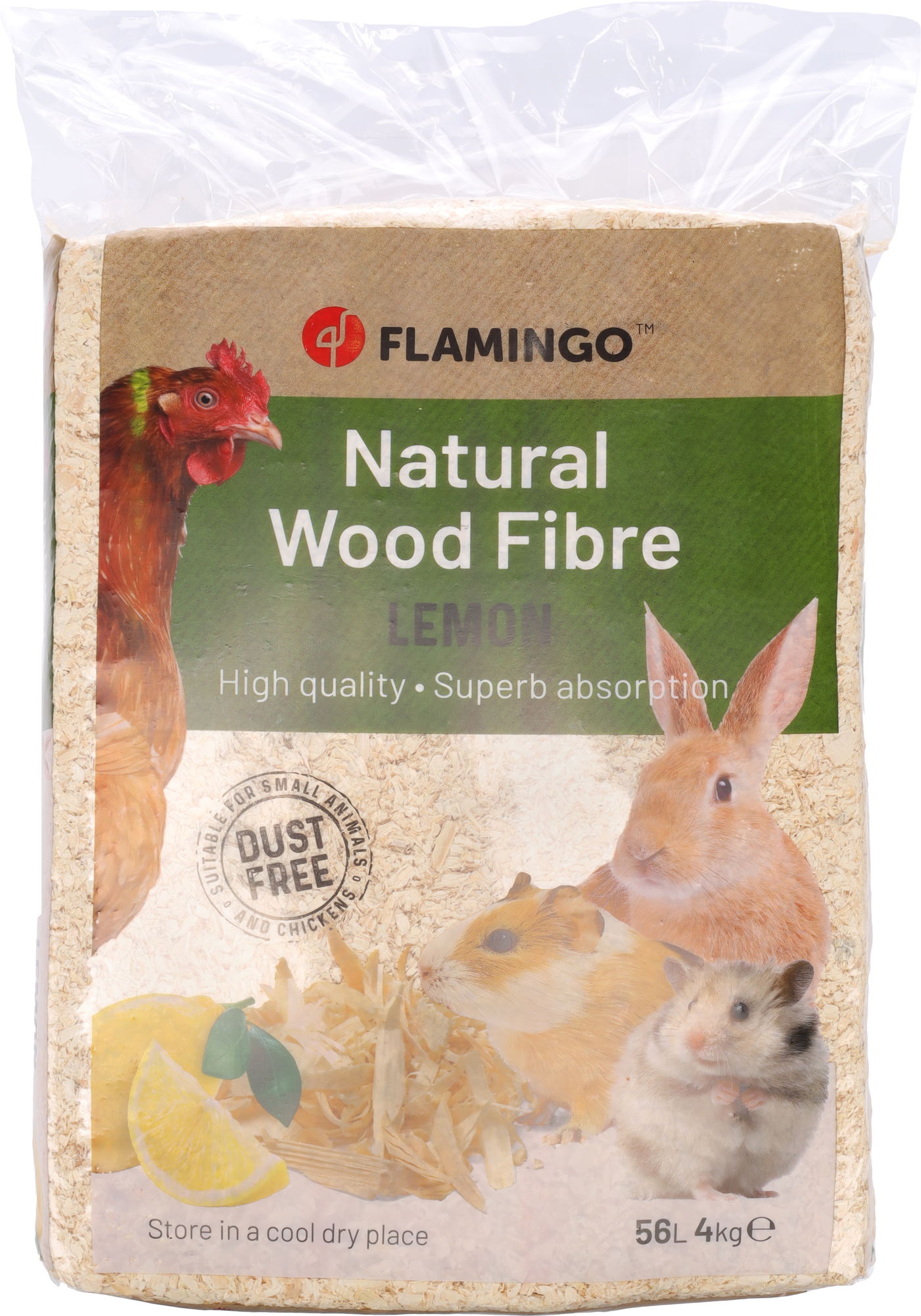 Flamingo Wood fibre with lemon scent 