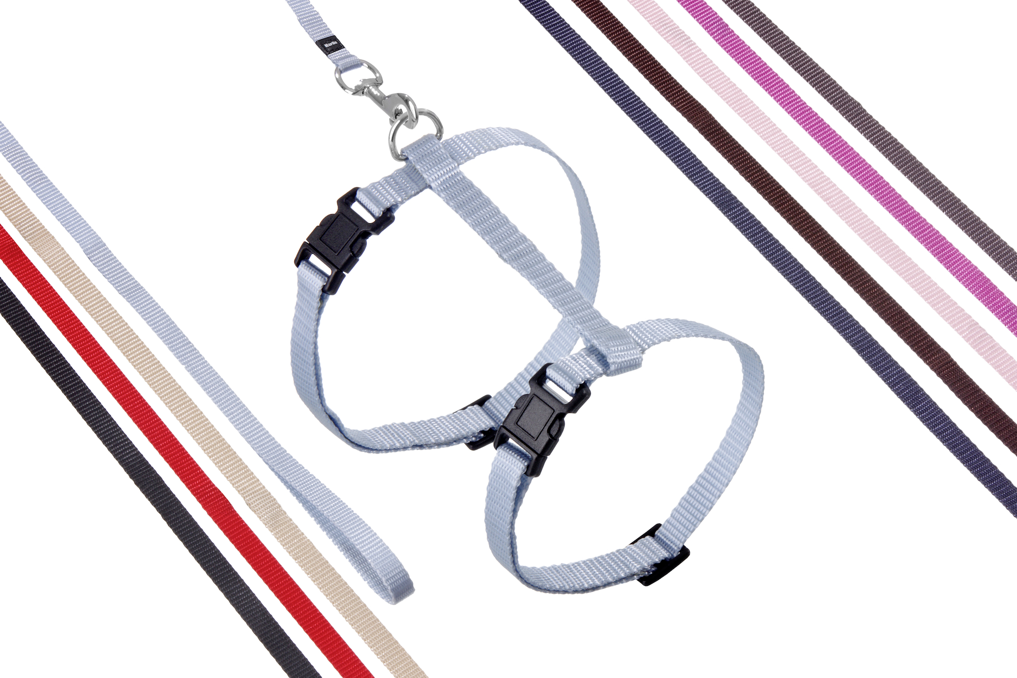 Flamingo Harness with leash Ziggi Black
