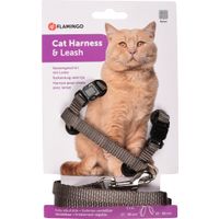 Flamingo Harnas met looplijn Ziggi Taupe